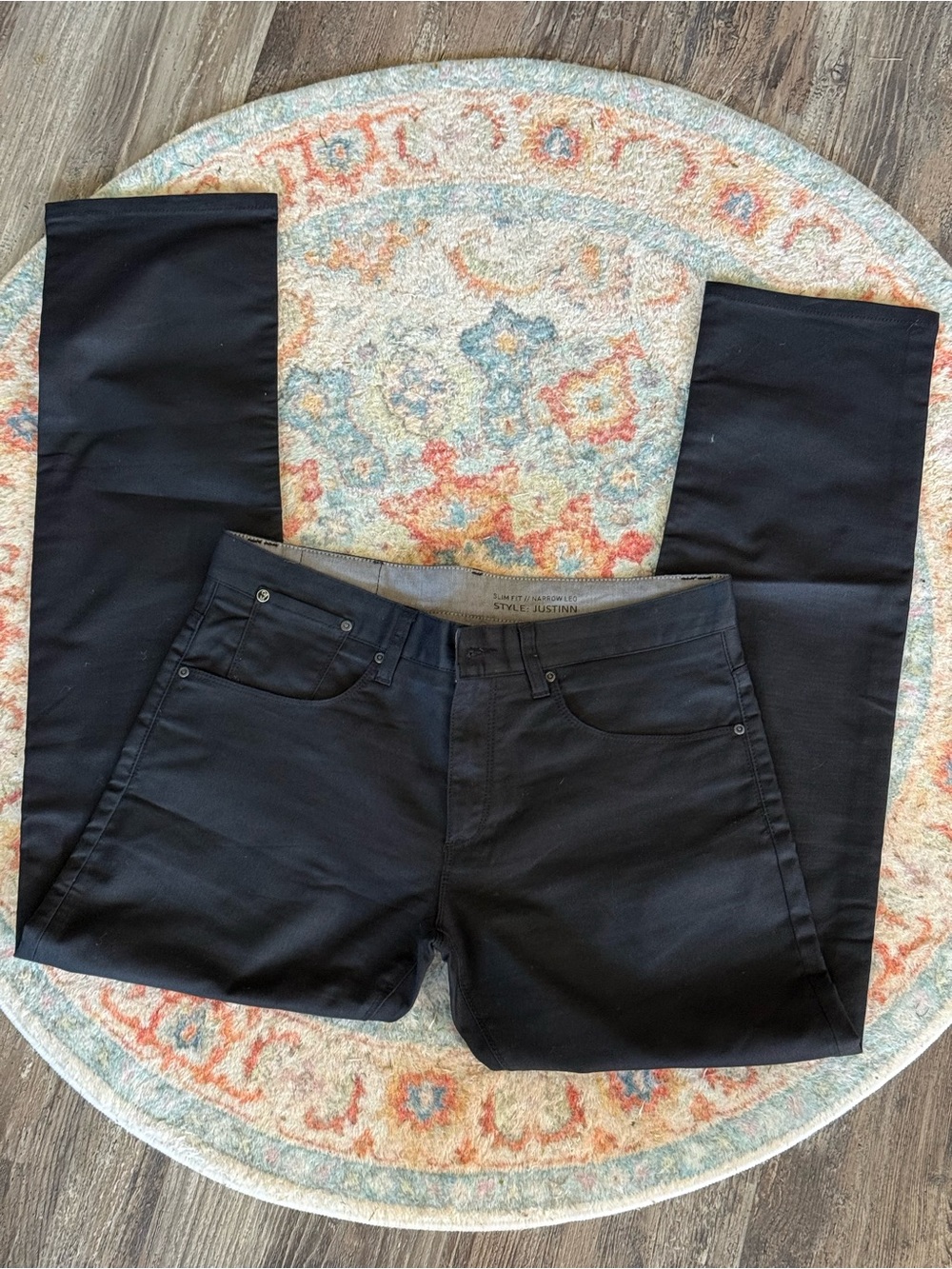 Men's Black Dressy Sheen Jeans